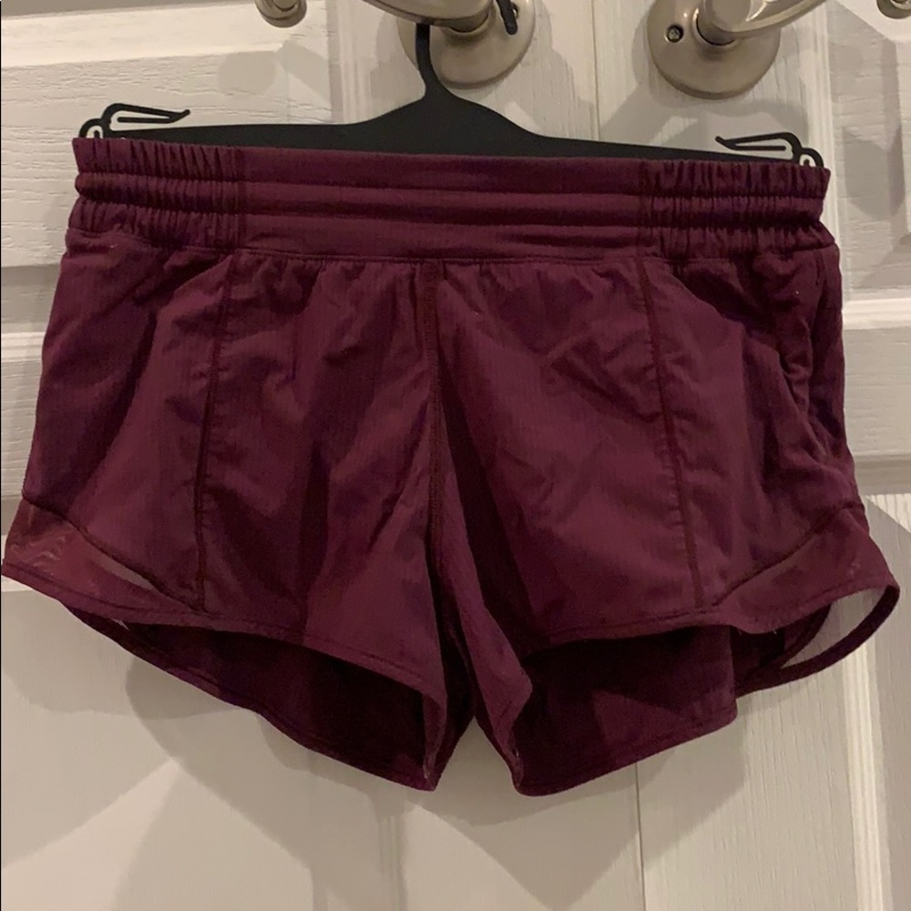 Size 4 hotty hot purple lululemon shorts